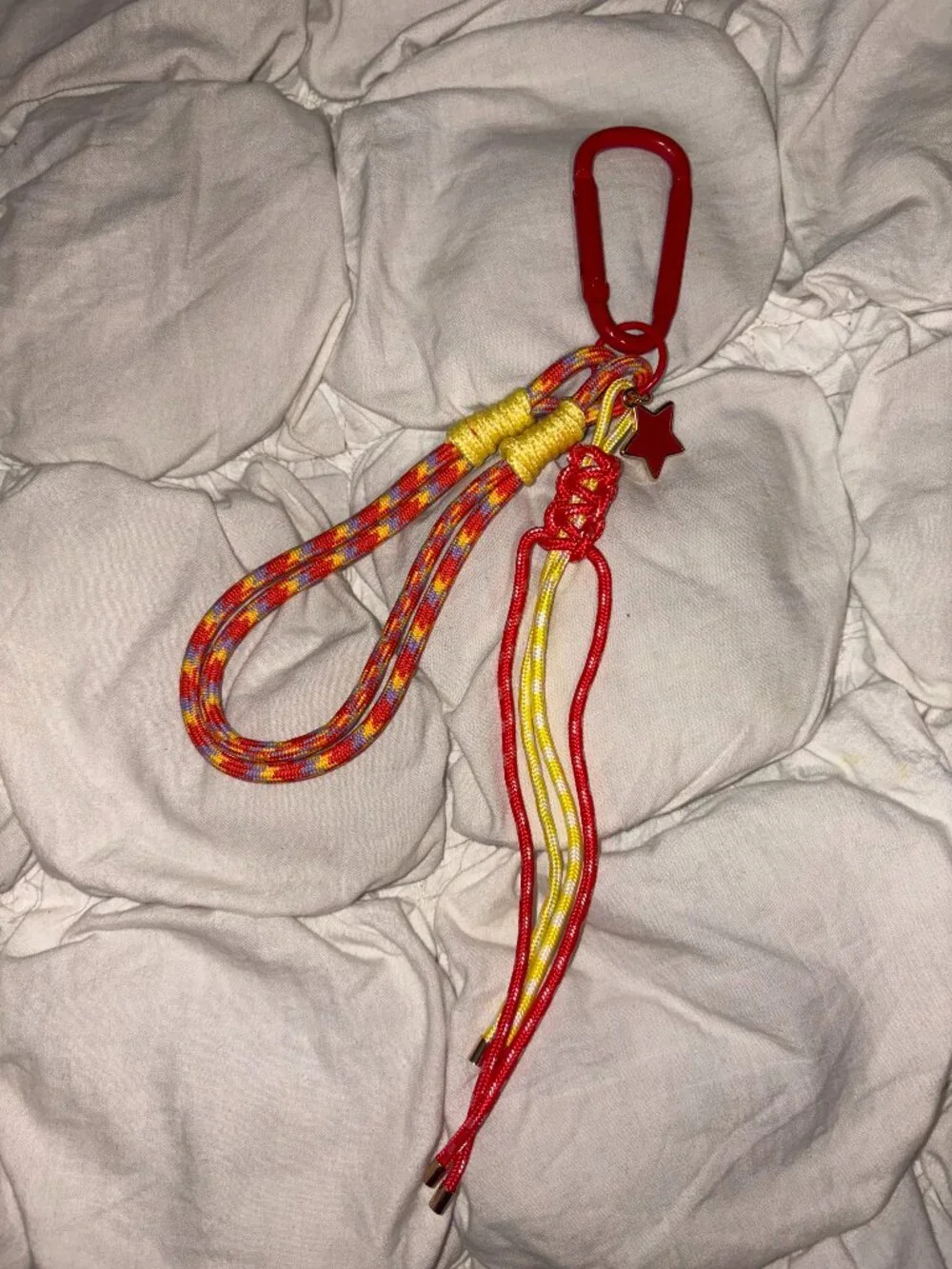 Free People Red & Yellow Star Carabiner Bag Charm
